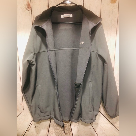 Columbia Sportswear Mt.Village Soft Shell Polyest Mens Sz XL LIGHT GREY Jacket - Picture 3 of 6